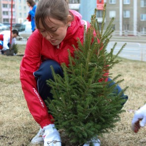 "Зелёная" акция с талисманом ЧМ-2014 по дзюдо тигрёнком Жориком - 6