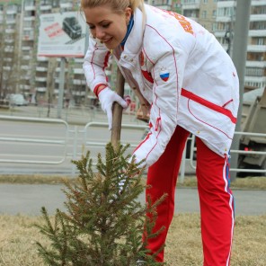 "Зелёная" акция с талисманом ЧМ-2014 по дзюдо тигрёнком Жориком - 7
