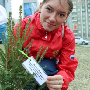 "Зелёная" акция с талисманом ЧМ-2014 по дзюдо тигрёнком Жориком - 12